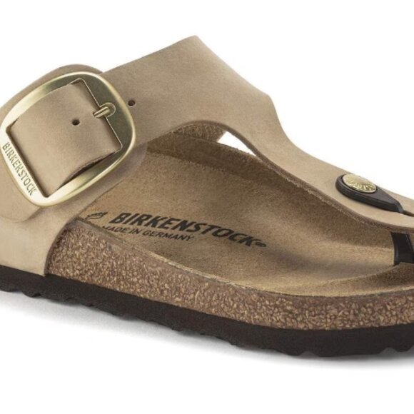 Gizeh Big Buckle Nubuck Leather Sandcastle 36 - Picture 2 of 8